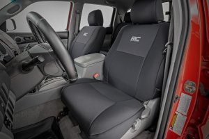 Toyota Tacoma Seat Covers - Front + Rear - Rough Country - Neoprene - '05-'15